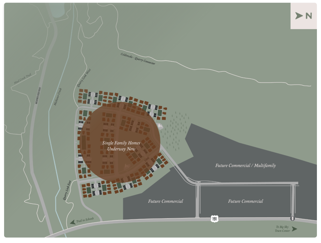 Big Sky Quarry Site Map - Single Family Homes Underway Now